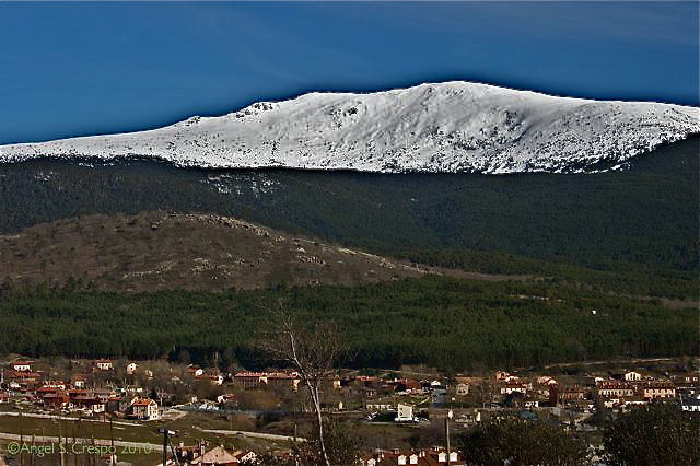 La cumbre de  Peñalara vista desde Valsaín-Segovia.